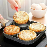 4-Hole Non-Stick Omelette Frying Pan β Medical Stone Egg & Burger Pan