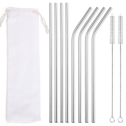 Colorful Stainless Steel Drinking Straws – Reusable Metal Straws with Brush