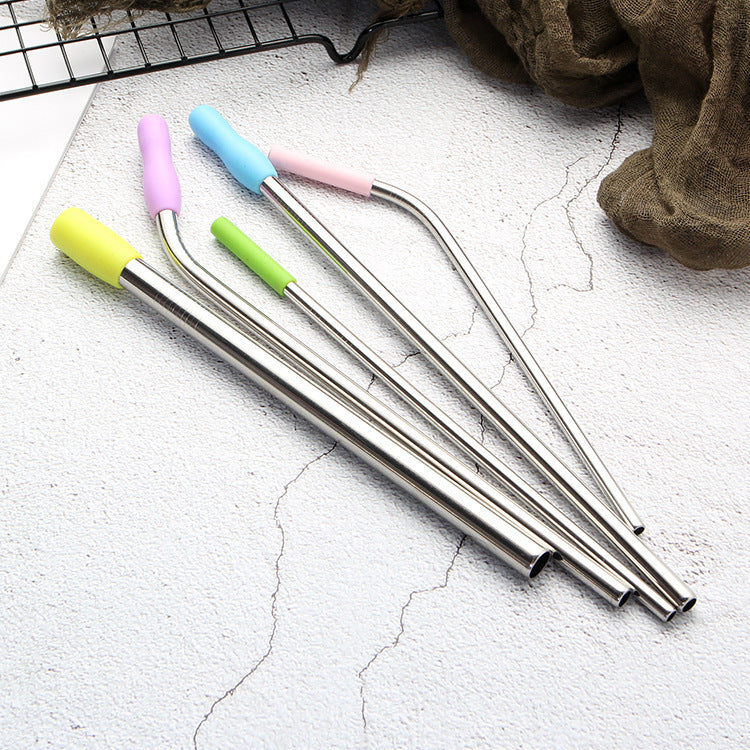 Colorful Stainless Steel Drinking Straws – Reusable Metal Straws with Brush