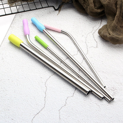 Colorful Stainless Steel Drinking Straws – Reusable Metal Straws with Brush