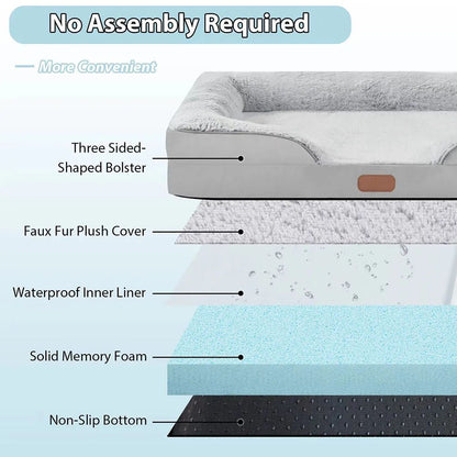Waterproof Dog & Cat Bed Sofa Mat with Blanket