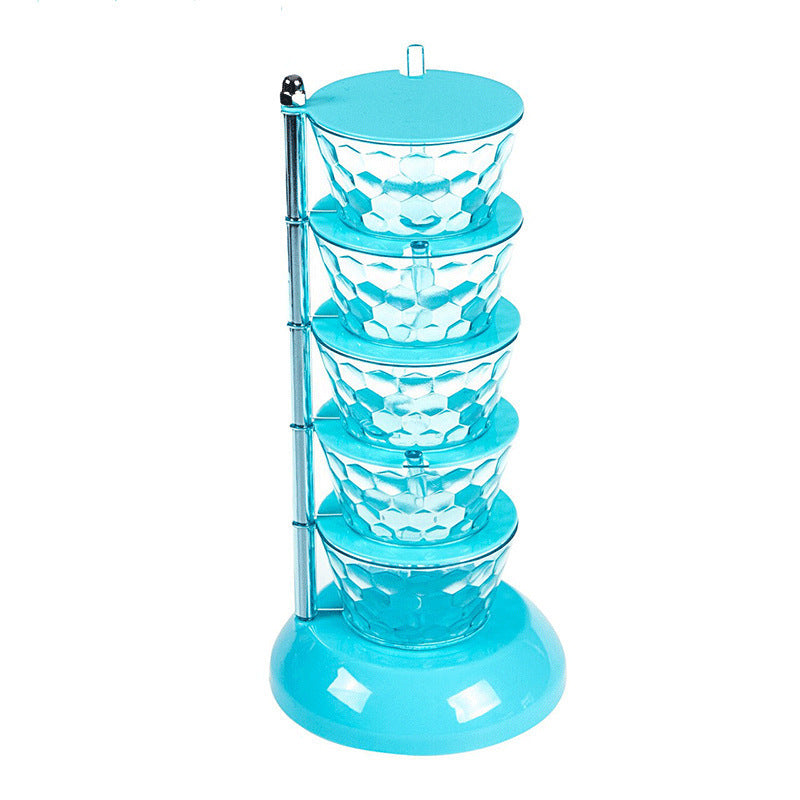 Rotatable Multi-Layer Spice Jar Organizer – Kitchen Seasoning Box