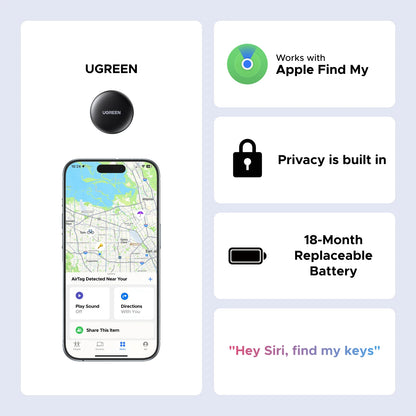UGREEN SmartTrack Link Bluetooth GPS Tracker for Keys & Luggage