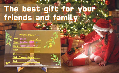 LED Glow Drawing Board with Markers & Stand – Kids DIY Toy