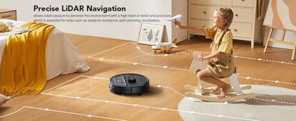 Lubluelu L20 Max Robot Vacuum & Mop – Smart LiDAR, Auto Mop Lift, 6000Pa Power