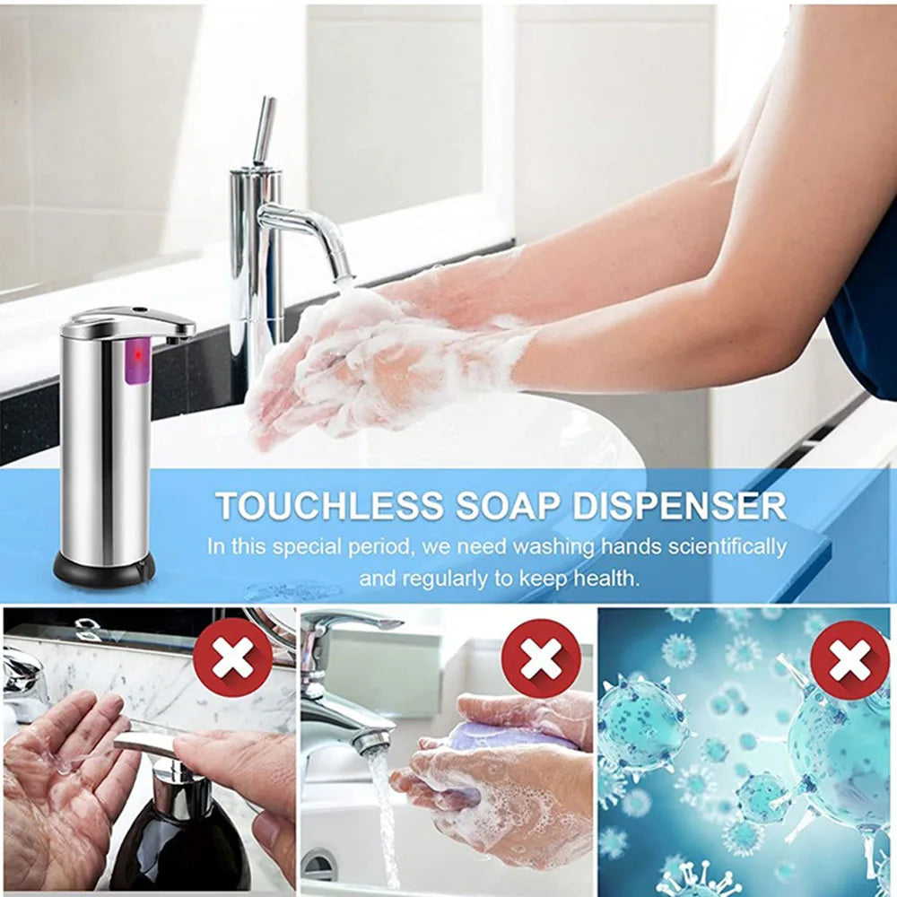 Smart Automatic Induction Soap Dispenser – Stainless Steel Foaming Container