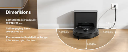 Lubluelu L20 Max Robot Vacuum & Mop – Smart LiDAR, Auto Mop Lift, 6000Pa Power