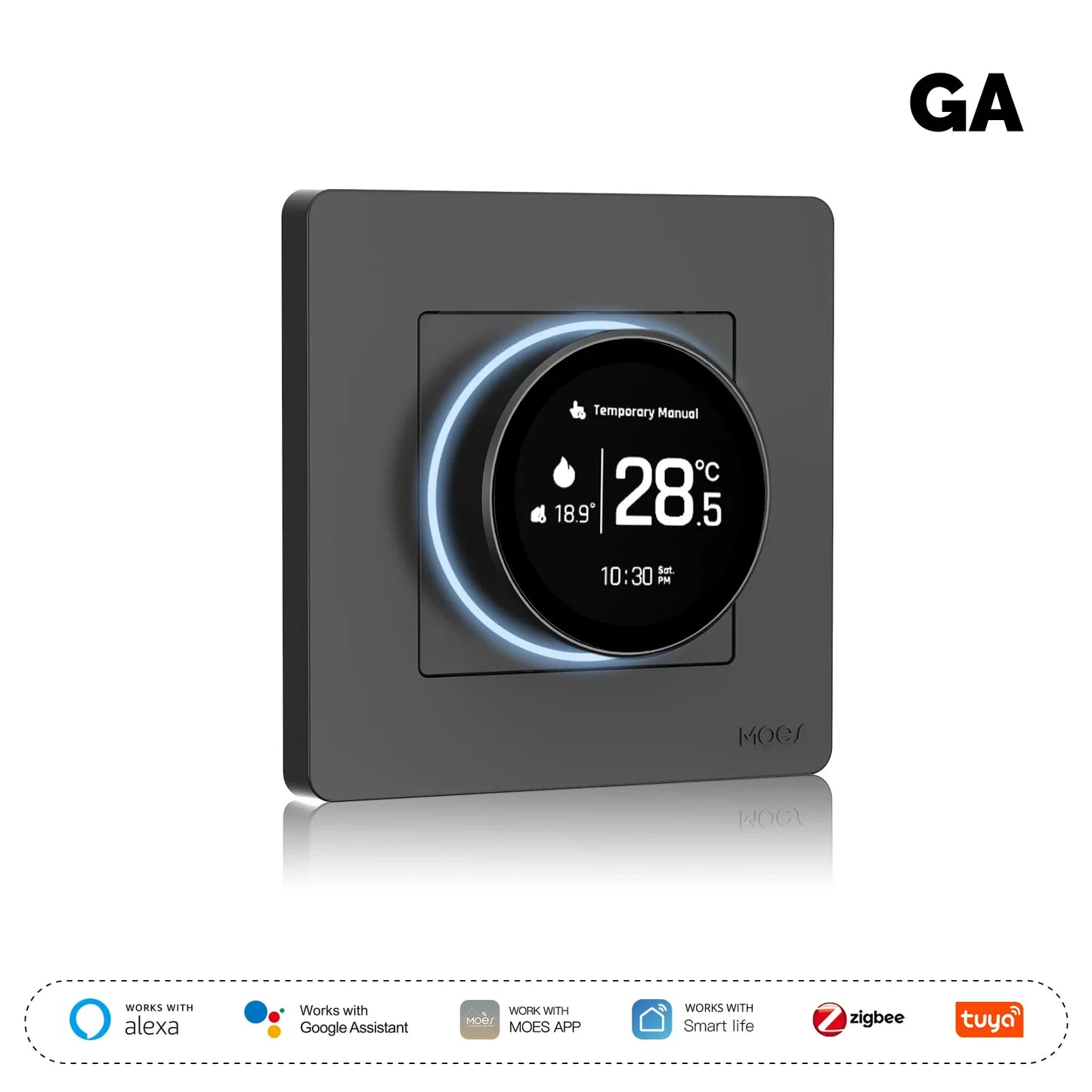 MOES Tuya ZigBee Smart Knob Thermostat – Compatible with Alexa & Google