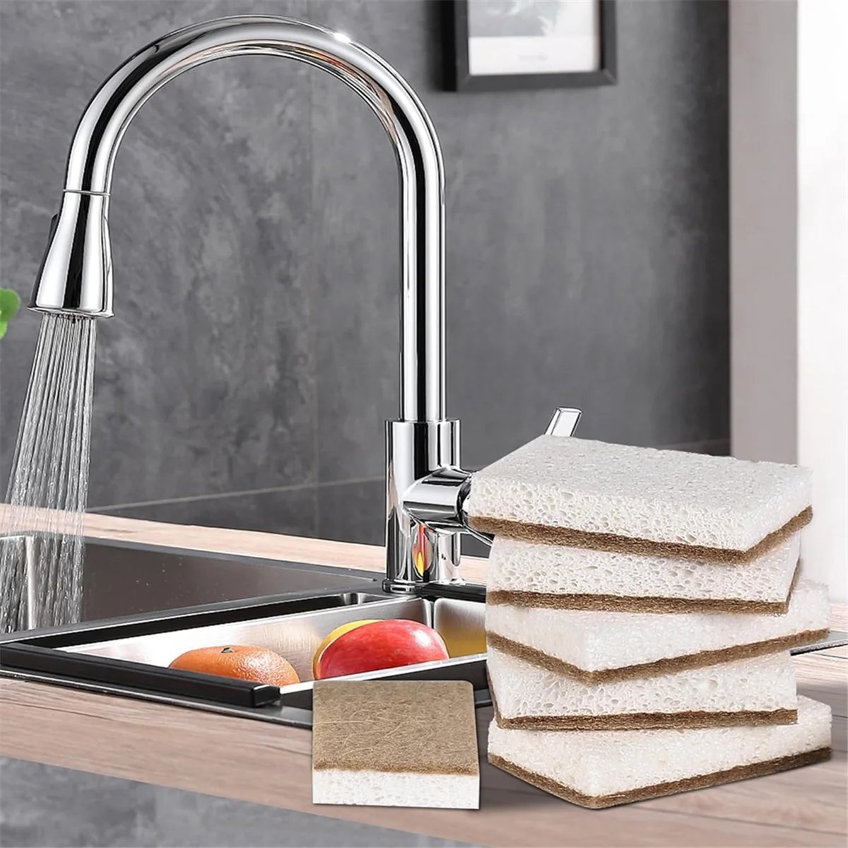 Eco-Friendly Natural Dish Sponges – Biodegradable Coconut Scrubbers 12-Pack