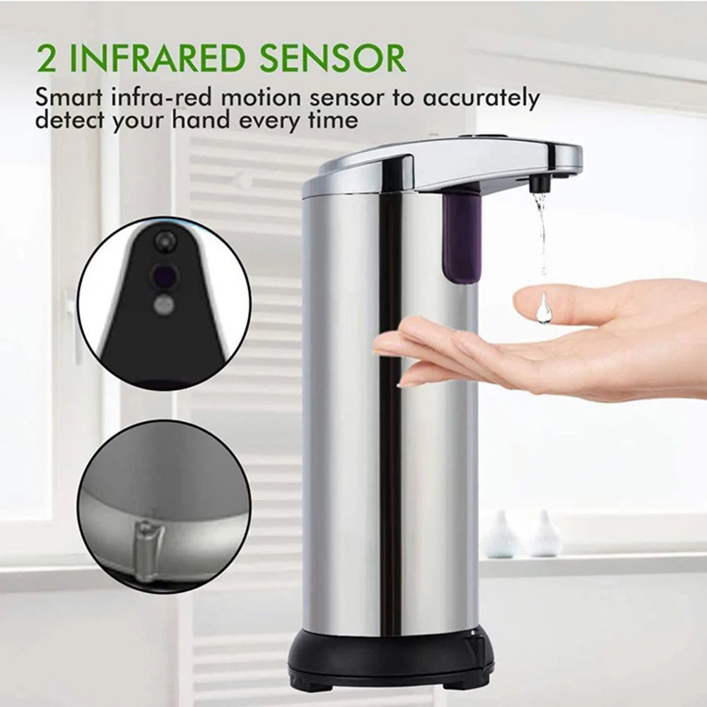 Smart Automatic Induction Soap Dispenser – Stainless Steel Foaming Container