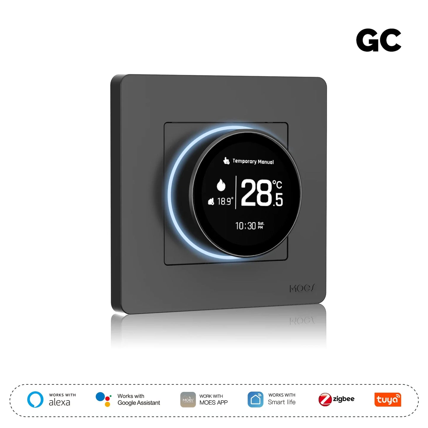 MOES Tuya ZigBee Smart Knob Thermostat – Compatible with Alexa & Google