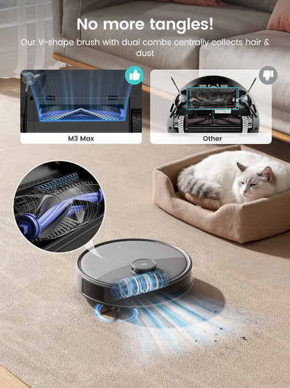 Lefant M3 Max Smart Robot Vacuum – 20000Pa LiDAR Cleaning for Pet Hair & Dust
