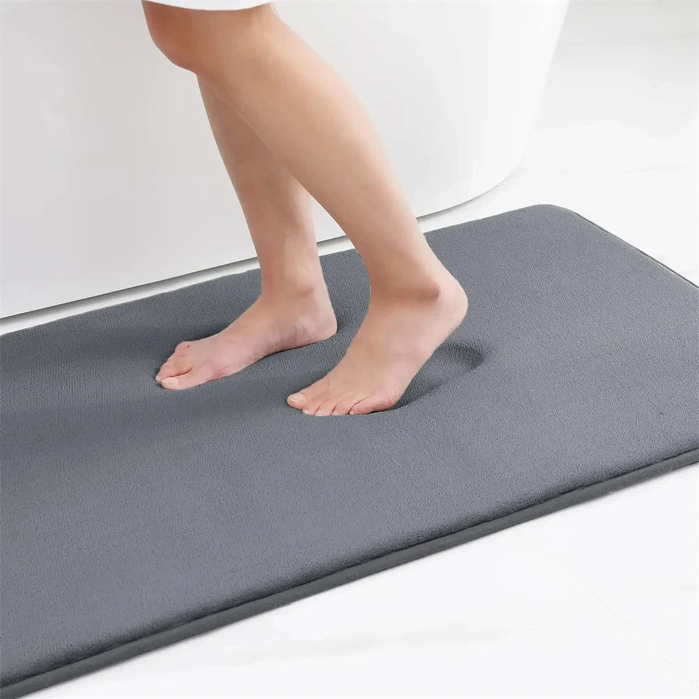 Non-Slip Silicone Bath Mat Quick Dry Bathroom Rug