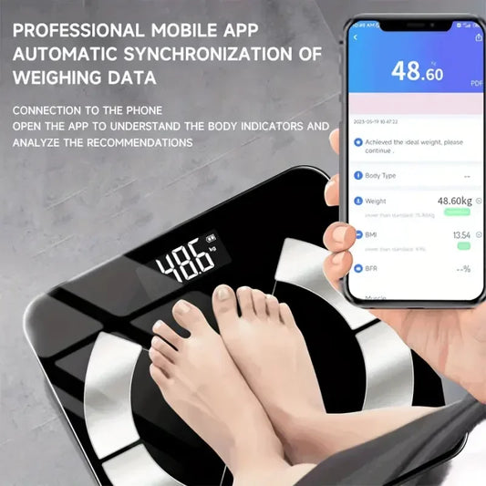 Smart Body Fat Scale with HD Display & Health Data Analysis