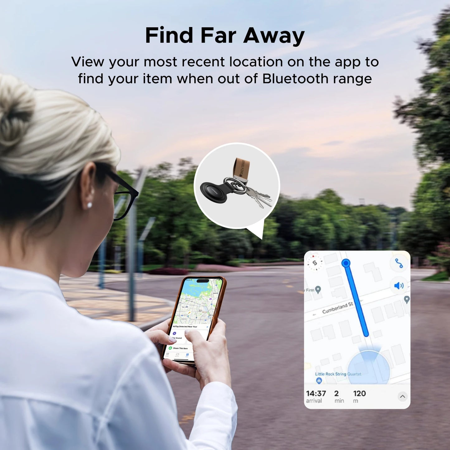 UGREEN SmartTrack Link Bluetooth GPS Tracker for Keys & Luggage