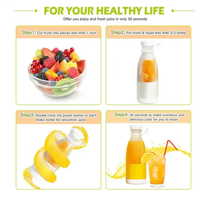 Portable USB Rechargeable Mini Blender – Handheld Fruit & Smoothie Maker