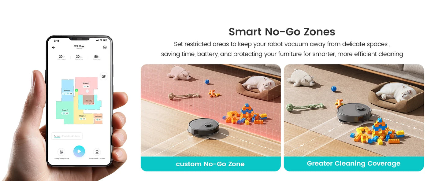 Lefant M3 Max Smart Robot Vacuum – 20000Pa LiDAR Cleaning for Pet Hair & Dust