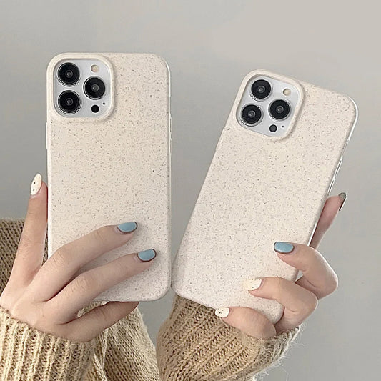 Biodegradable Wheat Straw iPhone Case – Eco Shockproof Cover