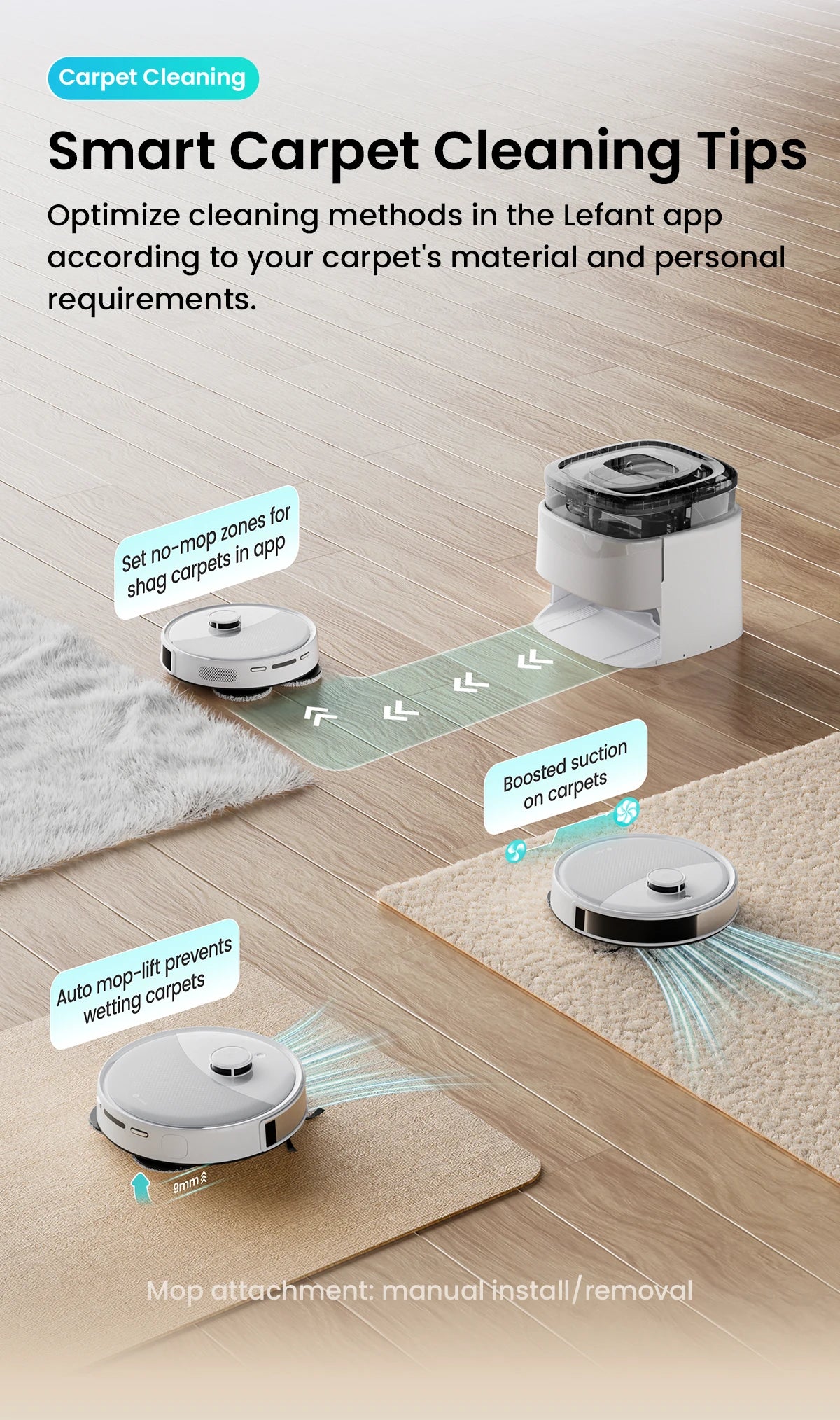 Lefant M3L Smart Robot Vacuum & Mop – 12000Pa Laser Mapping with Auto Wash & Dry Station