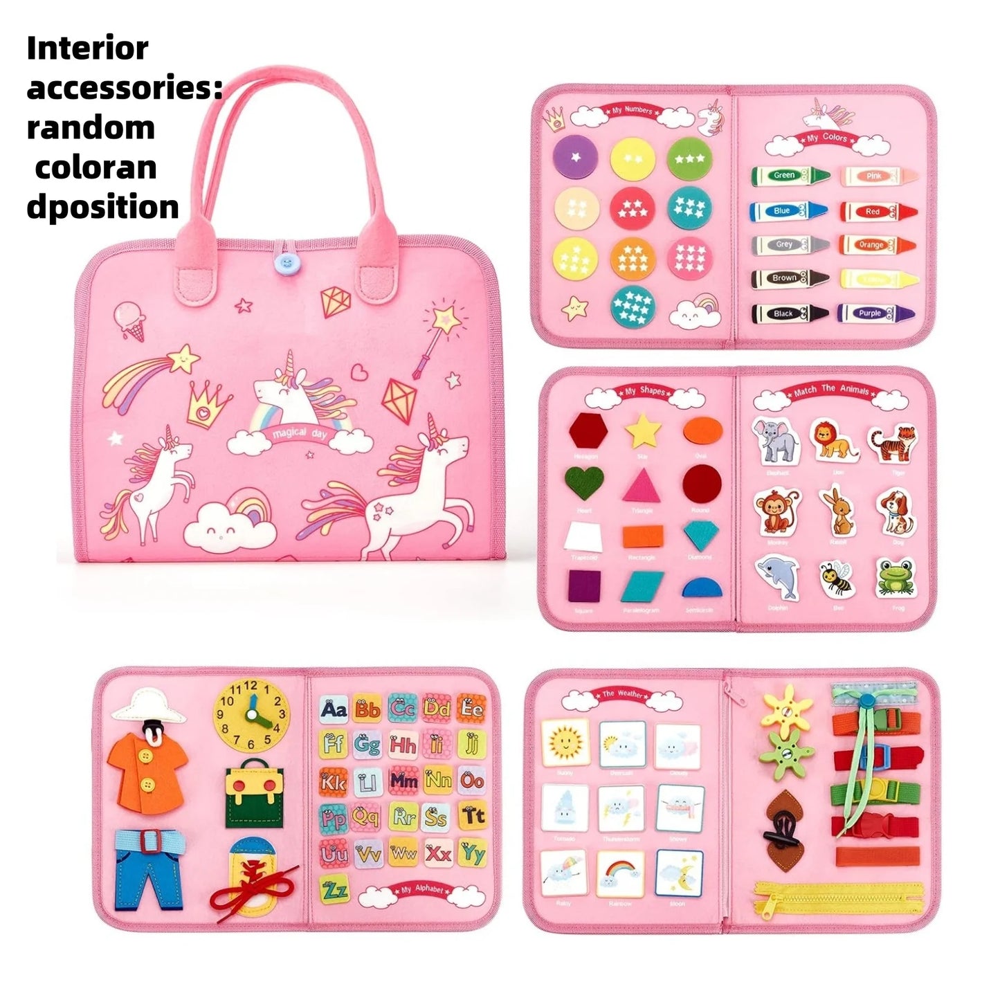 Montessori Toddler Busy Board – Educational Sensory Toy