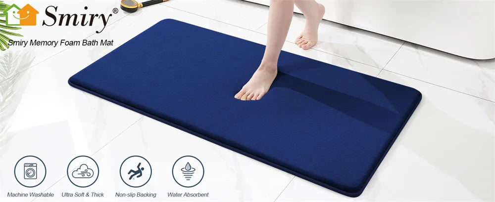 Non-Slip Silicone Bath Mat Quick Dry Bathroom Rug