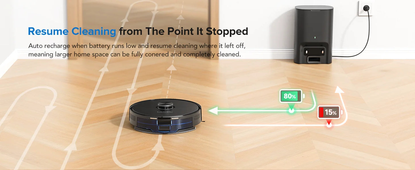 Lubluelu L15 Max 3-in-1 Robot Vacuum & Mop with 5500Pa Suction & Smart Mapping