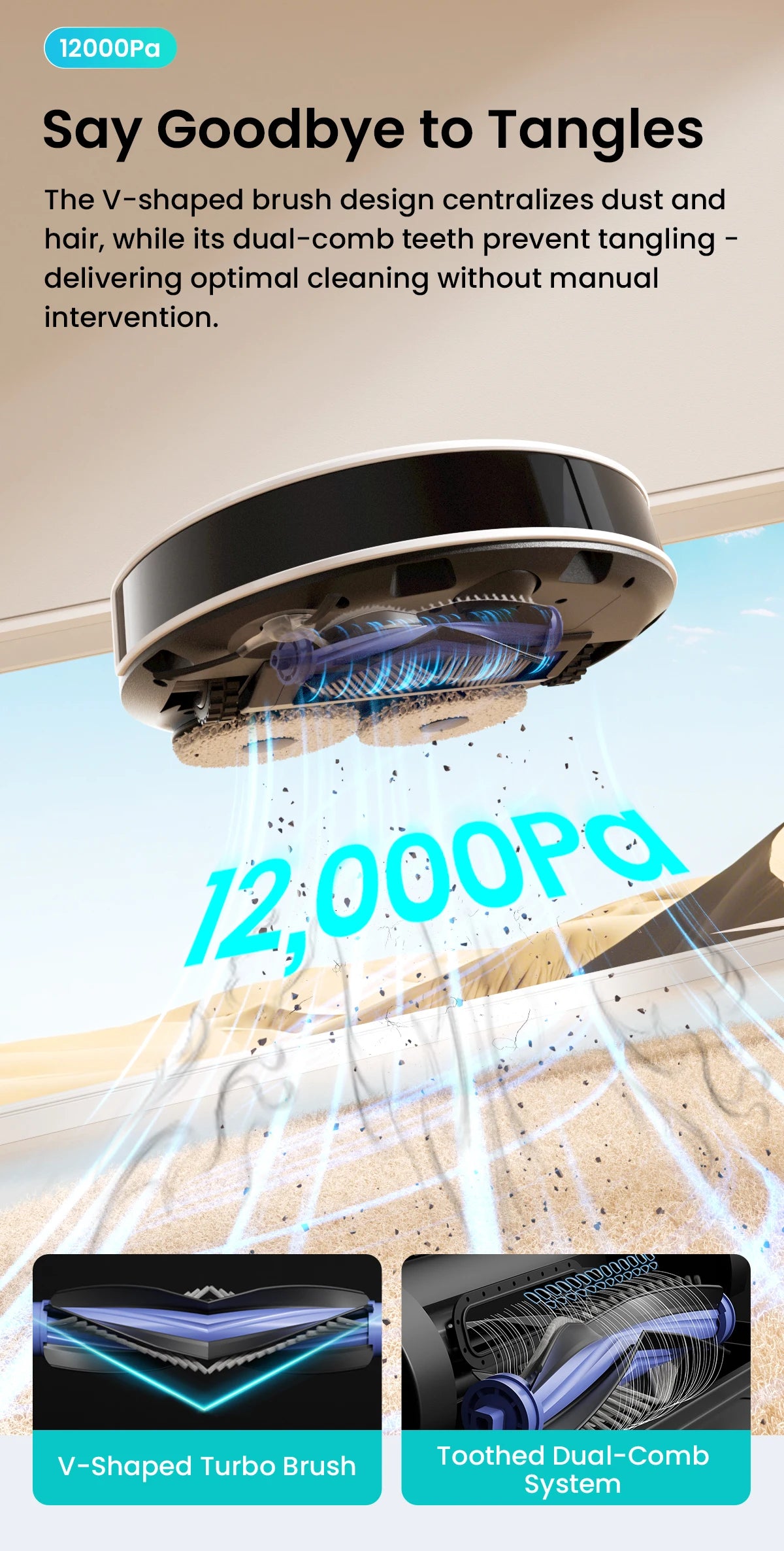 Lefant M3L Smart Robot Vacuum & Mop – 12000Pa Laser Mapping with Auto Wash & Dry Station