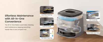 Lefant M3 Max Smart Robot Vacuum – 20000Pa LiDAR Cleaning for Pet Hair & Dust