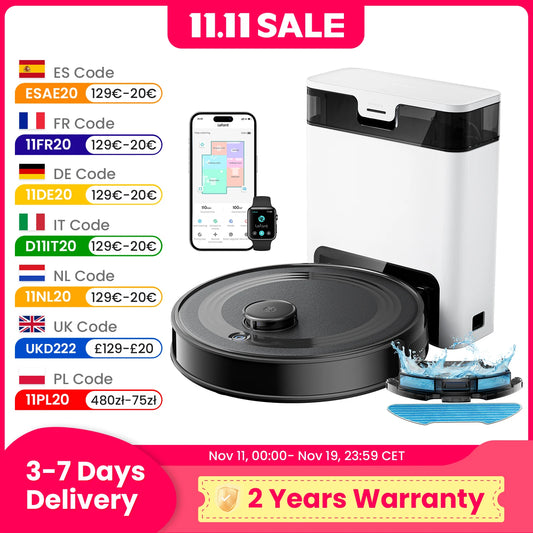 Lefant M2 Pro – Self-Emptying Robot Vacuum & Mop with 6000Pa dTOF Laser Navigation