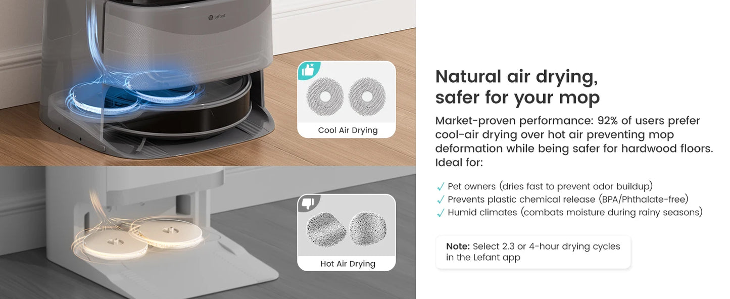 Lefant M3 Max Smart Robot Vacuum – 20000Pa LiDAR Cleaning for Pet Hair & Dust