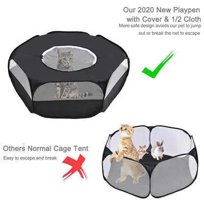 Portable Waterproof Pet Playpen – Breathable Rabbit Tent