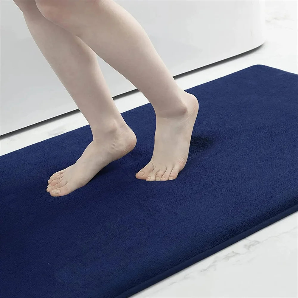 Non-Slip Silicone Bath Mat Quick Dry Bathroom Rug