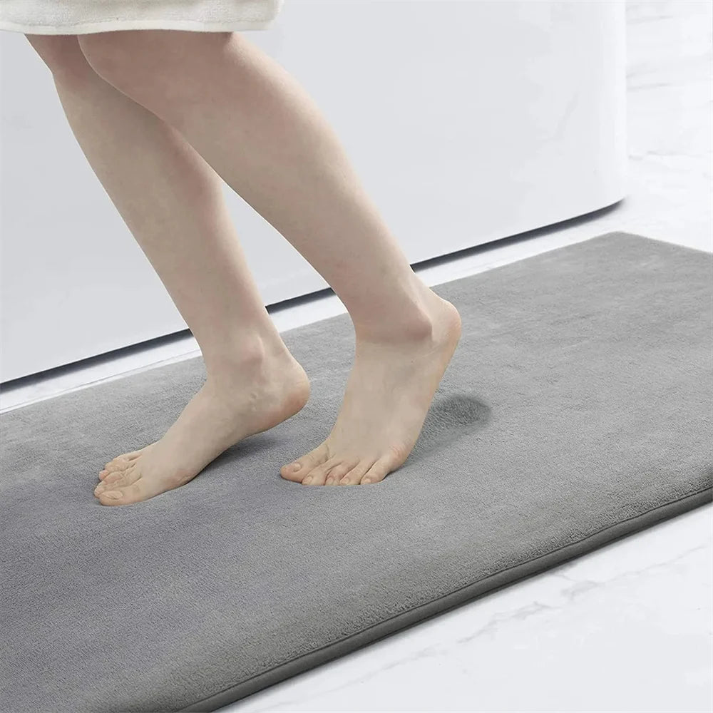 Non-Slip Silicone Bath Mat Quick Dry Bathroom Rug
