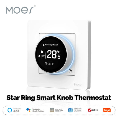 MOES Tuya ZigBee Smart Knob Thermostat – Compatible with Alexa & Google