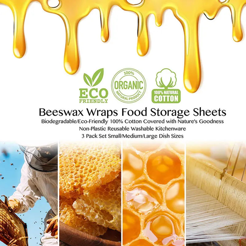 Organic Reusable Beeswax Food Wrap – Eco-Friendly Food Storage