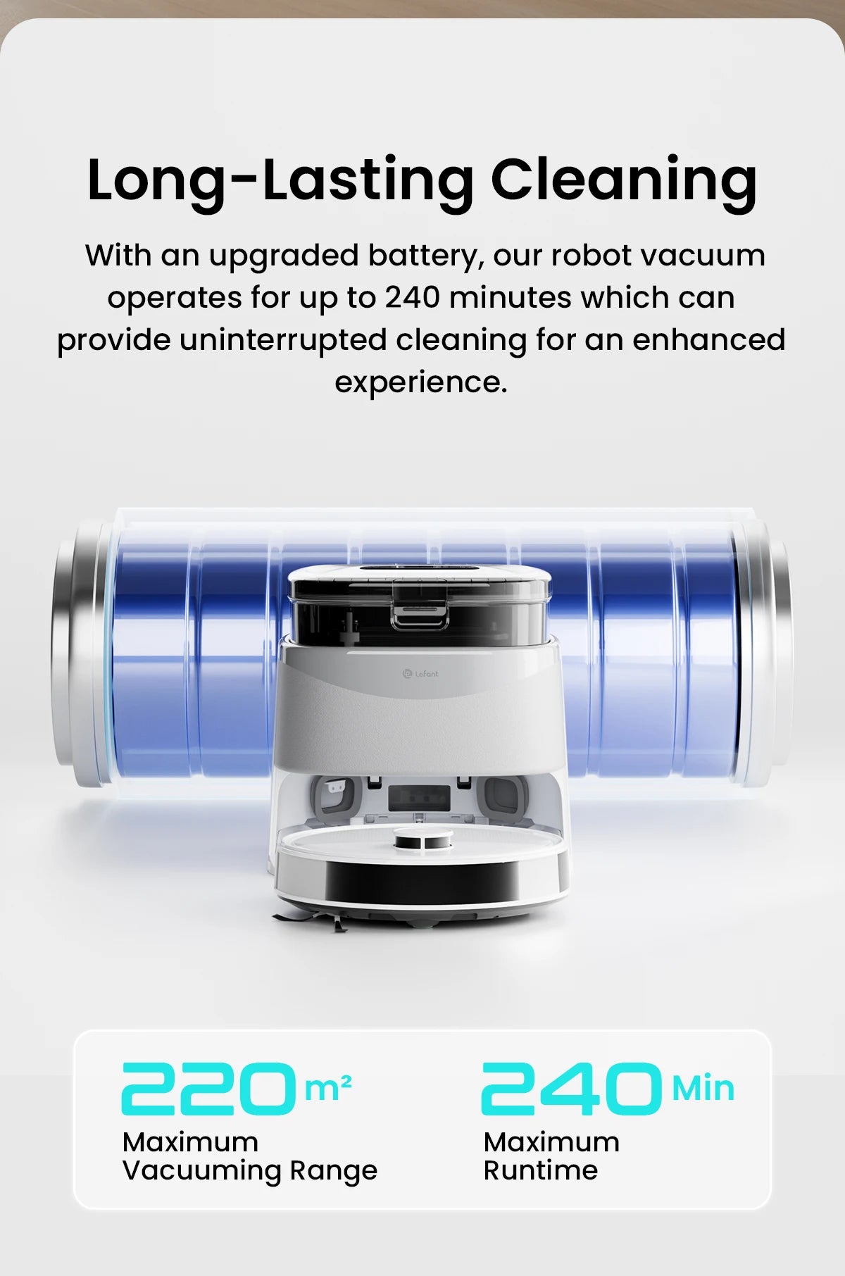 Lefant M3L Smart Robot Vacuum & Mop – 12000Pa Laser Mapping with Auto Wash & Dry Station