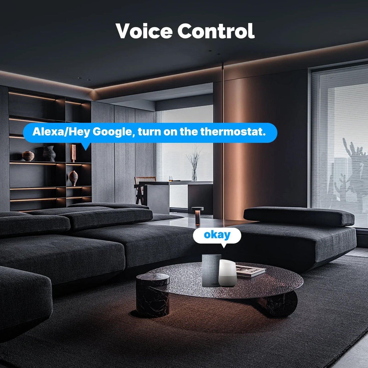 MOES Tuya ZigBee Smart Knob Thermostat – Compatible with Alexa & Google