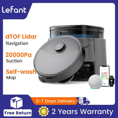 Lefant M3 Max Smart Robot Vacuum – 20000Pa LiDAR Cleaning for Pet Hair & Dust