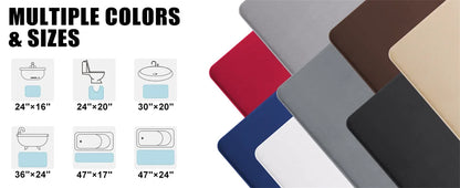 Non-Slip Silicone Bath Mat Quick Dry Bathroom Rug