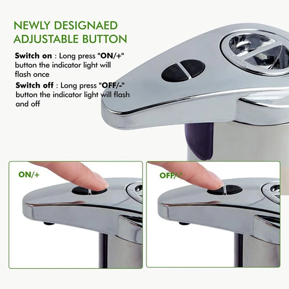 Smart Automatic Induction Soap Dispenser – Stainless Steel Foaming Container