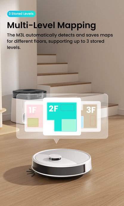 Lefant M3L Smart Robot Vacuum & Mop – 12000Pa Laser Mapping with Auto Wash & Dry Station