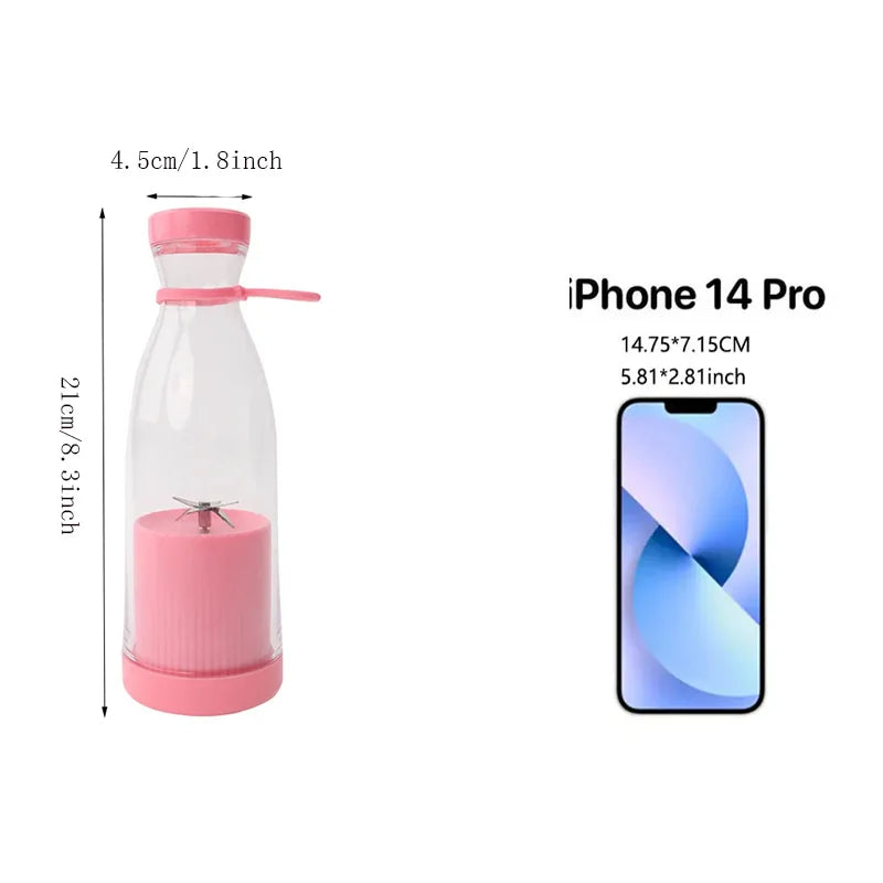 Portable USB Rechargeable Mini Blender – Handheld Fruit & Smoothie Maker