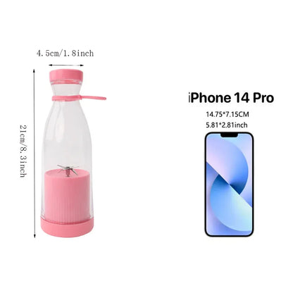 Portable USB Rechargeable Mini Blender – Handheld Fruit & Smoothie Maker