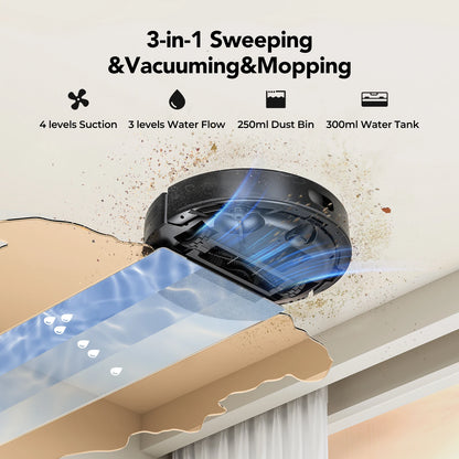 Lubluelu L15 Max 3-in-1 Robot Vacuum & Mop with 5500Pa Suction & Smart Mapping
