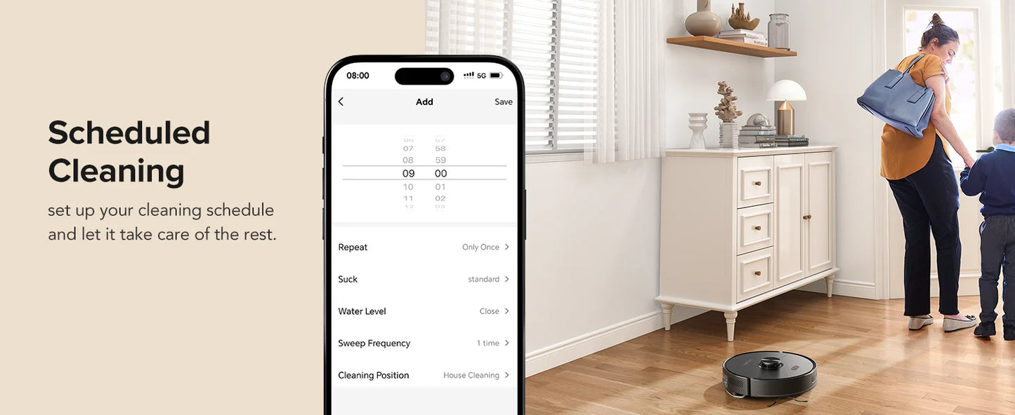 Lubluelu L15 Max 3-in-1 Robot Vacuum & Mop with 5500Pa Suction & Smart Mapping