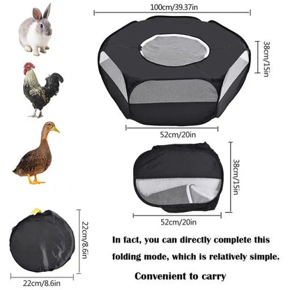Portable Waterproof Pet Playpen – Breathable Rabbit Tent