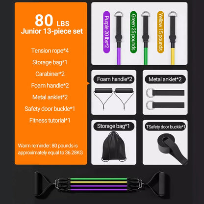 Resistance Bands Set 10-14PCS for Fitness & Muscle Training