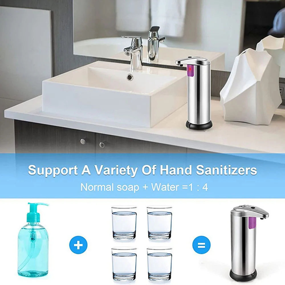 Smart Automatic Induction Soap Dispenser – Stainless Steel Foaming Container