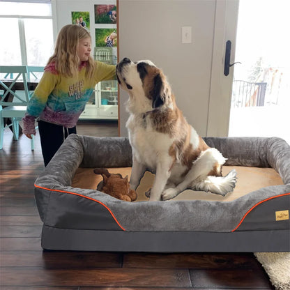 Orthopedic Memory Foam Dog Bed with Removable Cover