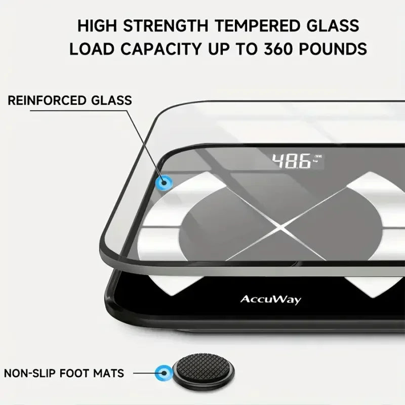 Smart Body Fat Scale with HD Display & Health Data Analysis